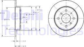 Delphi BG2338 - Brake Disc autospares.lv