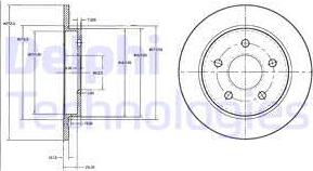 Delphi BG2332 - Brake Disc autospares.lv