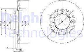 Delphi BG2324 - Brake Disc autospares.lv