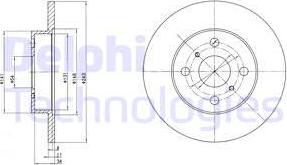 Delphi BG2256 - Brake Disc autospares.lv