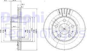 Delphi BG2207 - Brake Disc autospares.lv