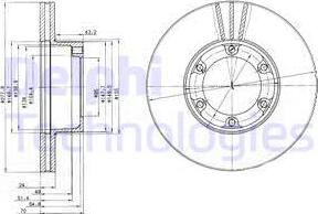 Delphi BG2286 - Brake Disc autospares.lv