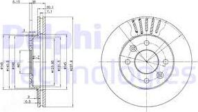 Delphi BG2282C - Brake Disc autospares.lv