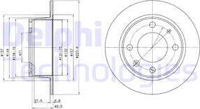 Delphi BG2220 - Brake Disc autospares.lv