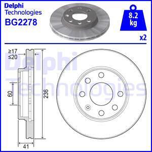 Delphi BG2278 - Brake Disc autospares.lv