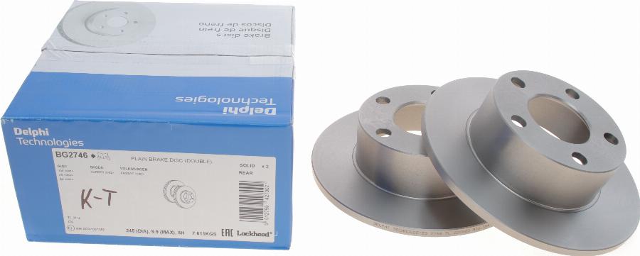 Delphi BG2746 - Brake Disc autospares.lv