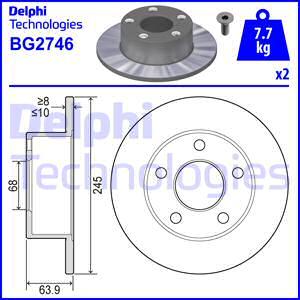 Delphi BG2746 - Brake Disc autospares.lv