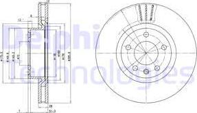 Delphi BG2742 - Brake Disc autospares.lv