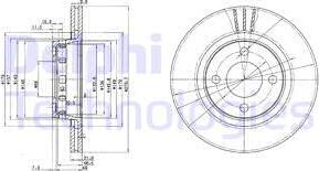 Delphi BG2784 - Brake Disc autospares.lv