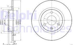 Delphi BG2724 - Brake Disc autospares.lv