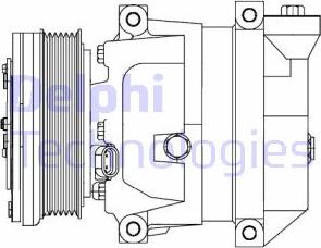 Delphi CS10095 - Compressor, air conditioning autospares.lv