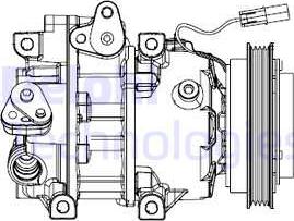 Delphi CS20493 - Compressor, air conditioning autospares.lv