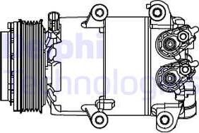 Delphi CS20466 - Compressor, air conditioning autospares.lv