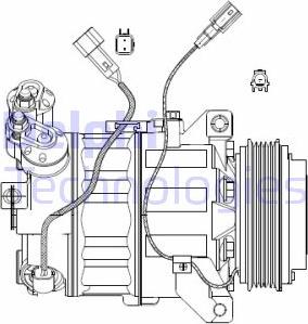 Delphi CS20482 - Compressor, air conditioning autospares.lv