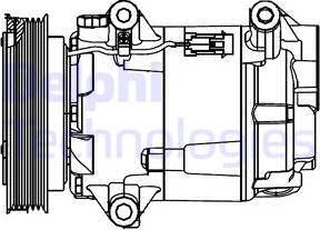 Delphi CS20428 - Compressor, air conditioning autospares.lv