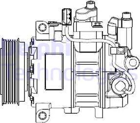 Delphi CS20474 - Compressor, air conditioning autospares.lv