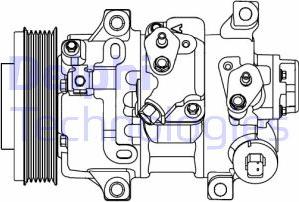 Delphi CS20478 - Compressor, air conditioning autospares.lv