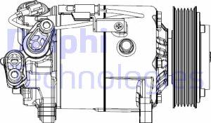 Delphi CS20500 - Compressor, air conditioning autospares.lv