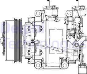 Delphi CS20515 - Compressor, air conditioning autospares.lv