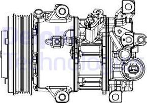 Delphi CS20537 - Compressor, air conditioning autospares.lv