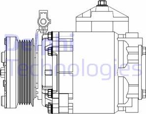 Delphi CS20525 - Compressor, air conditioning autospares.lv