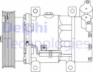 Delphi CS20523 - Compressor, air conditioning autospares.lv