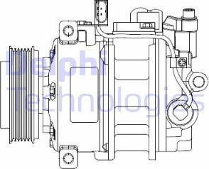 Delphi CS20522 - Compressor, air conditioning autospares.lv