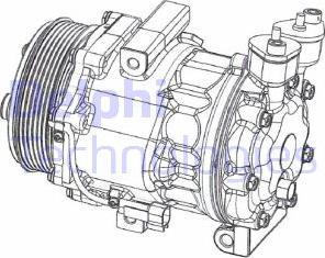 Delphi CS20351 - Compressor, air conditioning autospares.lv