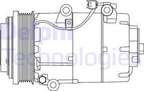 Delphi CS20306 - Compressor, air conditioning autospares.lv