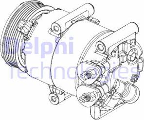 Delphi CS20324 - Compressor, air conditioning autospares.lv