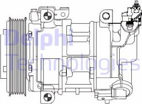 Delphi CS20325 - Compressor, air conditioning autospares.lv