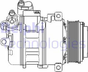 Delphi CS20370 - Compressor, air conditioning autospares.lv