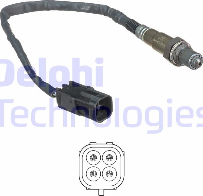 Delphi ES20638-12B1 - Lambda Sensor autospares.lv