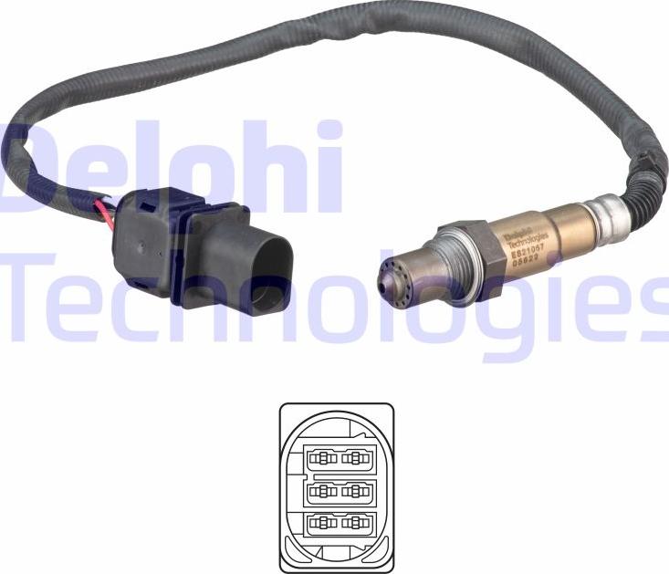 Delphi ES21067-12B1 - Lambda Sensor autospares.lv