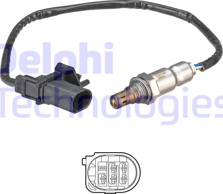 Delphi ES21140-12B1 - Lambda Sensor autospares.lv