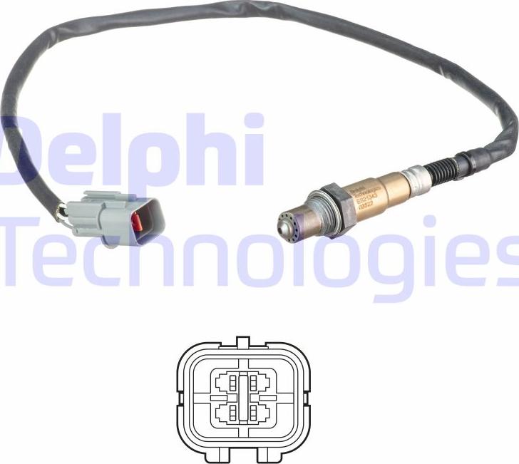 Delphi ES21343-12B1 - Lambda Sensor autospares.lv