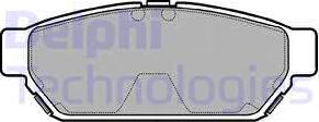 Delphi LP968 - Brake Pad Set, disc brake autospares.lv