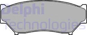 Delphi LP967 - Brake Pad Set, disc brake autospares.lv