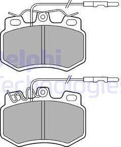 Delphi LP493 - Brake Pad Set, disc brake autospares.lv