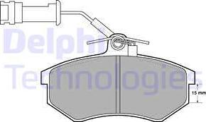 Delphi LP444 - Brake Pad Set, disc brake autospares.lv