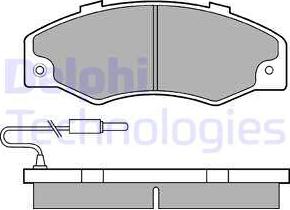 Delphi LP489 - Brake Pad Set, disc brake autospares.lv