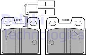 Delphi LP484 - Brake Pad Set, disc brake autospares.lv