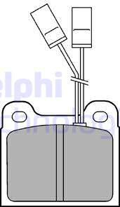 Delphi LP477 - Brake Pad Set, disc brake autospares.lv
