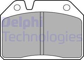 Delphi LP55 - Brake Pad Set, disc brake autospares.lv