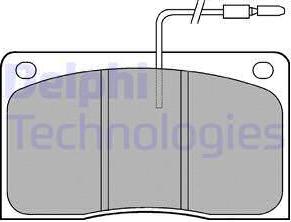 Delphi LP568 - Brake Pad Set, disc brake autospares.lv