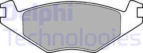 Delphi LP505 - Brake Pad Set, disc brake autospares.lv