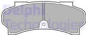 Delphi LP588 - Brake Pad Set, disc brake autospares.lv