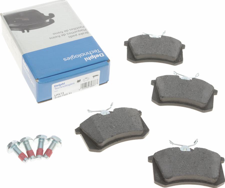 Delphi LP571 - Brake Pad Set, disc brake autospares.lv