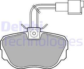 Delphi LP647 - Brake Pad Set, disc brake autospares.lv