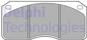 Delphi LP661 - Brake Pad Set, disc brake autospares.lv